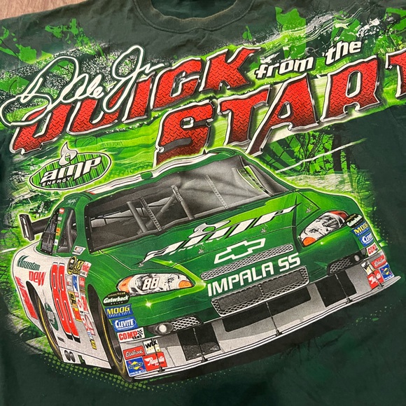 NASCAR Green Racing Tee AOP Dale Jr - Picture 3 of 8